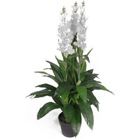 Artificial Cymbidium Orchid Plant - White