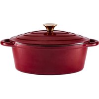Oval 29cm Casserole Cast Iron - Bordeaux Red