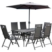 Suntime, Suntime 1.5m Santos Dining Set - Charcoal Suntime, Suntime 1.5m Santos Dining Set - Charcoal