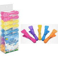 18 Soft Grip Flower Pegs - Multicolour / 1