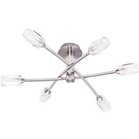 Macti Semi Flush Ceiling Light - Satin Nickel / 59cm