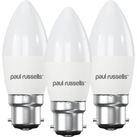 40W LED 5.5W Candle B22 Warm White Bulb - White / 3