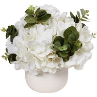 Hydrangea and Eucalyptus Arrangement - White