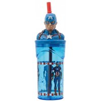 Captain America Avengers Invincible Force Kids 360ml Tumbler - Red