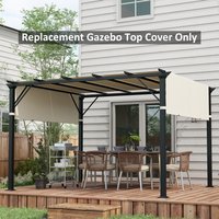 Outsunny 2Pcs Pergola Replacement Canopy for 3 x 3(m) Pergola - Cream White