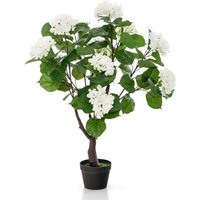 2 Pack Artificial Hydrangea Tree - White