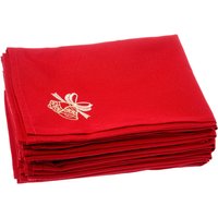 Spun Polyester Christmas Table Napkins - Red / 1