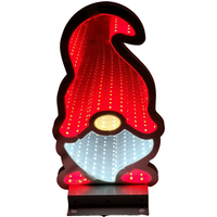 Infinity Light up Christmas Gonk Decoration LEDs Metal stand - red
