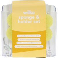 Sponge and Holder Set - Yellow