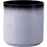 Glazed Slate and Black Cylinder Planter - Slate/Black / 36cm / 1