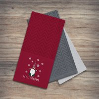 Festive Fun 3 Pack Super Absorbent Fast Drying Tea Towels Xmas Gonks - Red