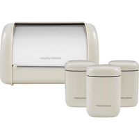 Morphy Richards Cream Compact Bin and Cannisters Small Bundle - Cream