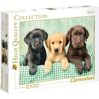 Three Labrador Puppies 1000 Piece Dogs Jigsaw Puzzle - Various Colours