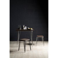 District Chrome Metal And Elm Wood Table - Grey