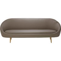 Lagero Brown Leather Effect 3 Seater Sofa - Brown