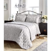 Savoy Woven Jacquard Duvet Set - Grey / Double