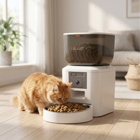 PawHut Automatic Cat Feeder with Camera, WiFi, APP Control - White