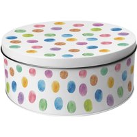 Rainbow Polka Dots Small Cake Tin - Multicoloured