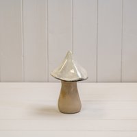 KDMD Softly Beige Mottle Ceramic Mushroom Decoration