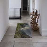 Scotland Highlands Designer Runner Rug - Green