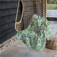 Mixed Green Leaves Blanket - Green