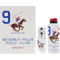 Beverly Hills Polo Club, Beverly Hills Polo Club Sport 9 Eau De Toilette 50ml Gift Set - White Beverly Hills Polo Club, Beverly Hills Polo Club Sport 9 Eau De Toilette 50ml Gift Set - White