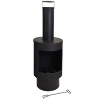 idooka, Outdoor Garden Chiminea Patio Heater - Black idooka, Outdoor Garden Chiminea Patio Heater - Black