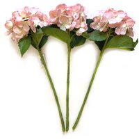 Large Artificial Hydrangea Flower Stems - Pink