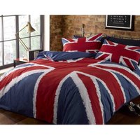 Funky Union Jack Duvet Cover Set - Red / Single
