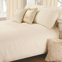 Soft Touch Pinsonic Floral Microfibre Duvet Cover and Pillowcase Set - Latte / Single