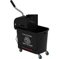 HOMCOM Mop Bucket with Wringer Wheels - Black