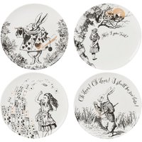 Victoria And Albert Alice In Wonderland Side Plates, Set of 4 - White