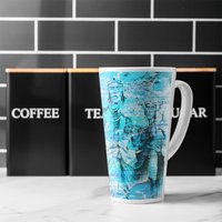 Battle Of Britain Men Marching Latte Mug - Blue