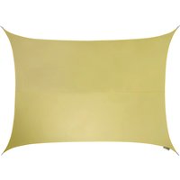 6m x 5m Rectangle Water Resistant Sun Shade Sail - Sand
