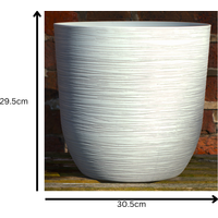 Ripple Planter - Matte Pearly White