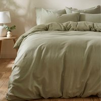 Touch of Linen Duvet Cover Set - Pistachio Green / Double