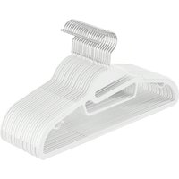 SONGMICS Non-Slip Plastic Hangers, Coat Hangers - White / 0.5cm / 1.68kg