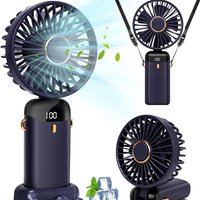 2 In 1 Portable Travel Mini Handheld Table Fan - Navy