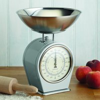 KitchenCraft Living Nostalgia 4Kg Mechanical Scales, Grey, Gift Boxed - Grey