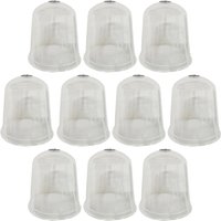 Plastic Plant Protection Bell Cloche Covers with Ground Pegs (Pack of 10) - Clear