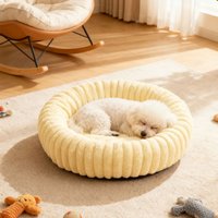 Yellow Cosy Round Pet Bed - Yellow / 70cm