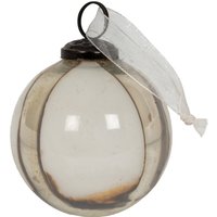 Coffee Ombre Glass Baubles Set of Modern Holiday Decor - White