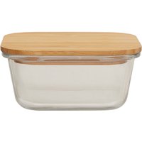 Freska 800ml Glass Container With Bamboo Lid - Transparent