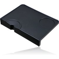 Coffee Tamper Mat Silicone 210x150 Tamping Espresso Moulded Corner Edge Support Knock Pad - Black