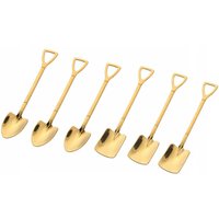 Shovel and Spade Stainless Steel Spoons - Gold / 6