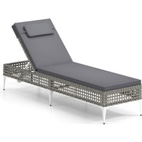 Outdoor Rattan Chaise Lounger
