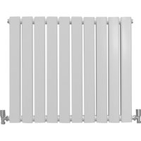 Designer Flat Panel Radiators Gloss White 600mm x 1190mm - White