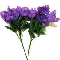 Pack of 2 Artificial Iris Plant Sprays - Dark Purple
