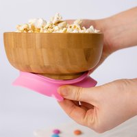 Children's Bamboo Bowl Suction Cup - Pink