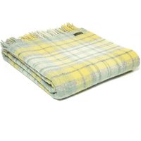 Cottage Check Wool Throw - Ocean